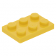 LEGO lapos elem 2x3, sárga (3021)